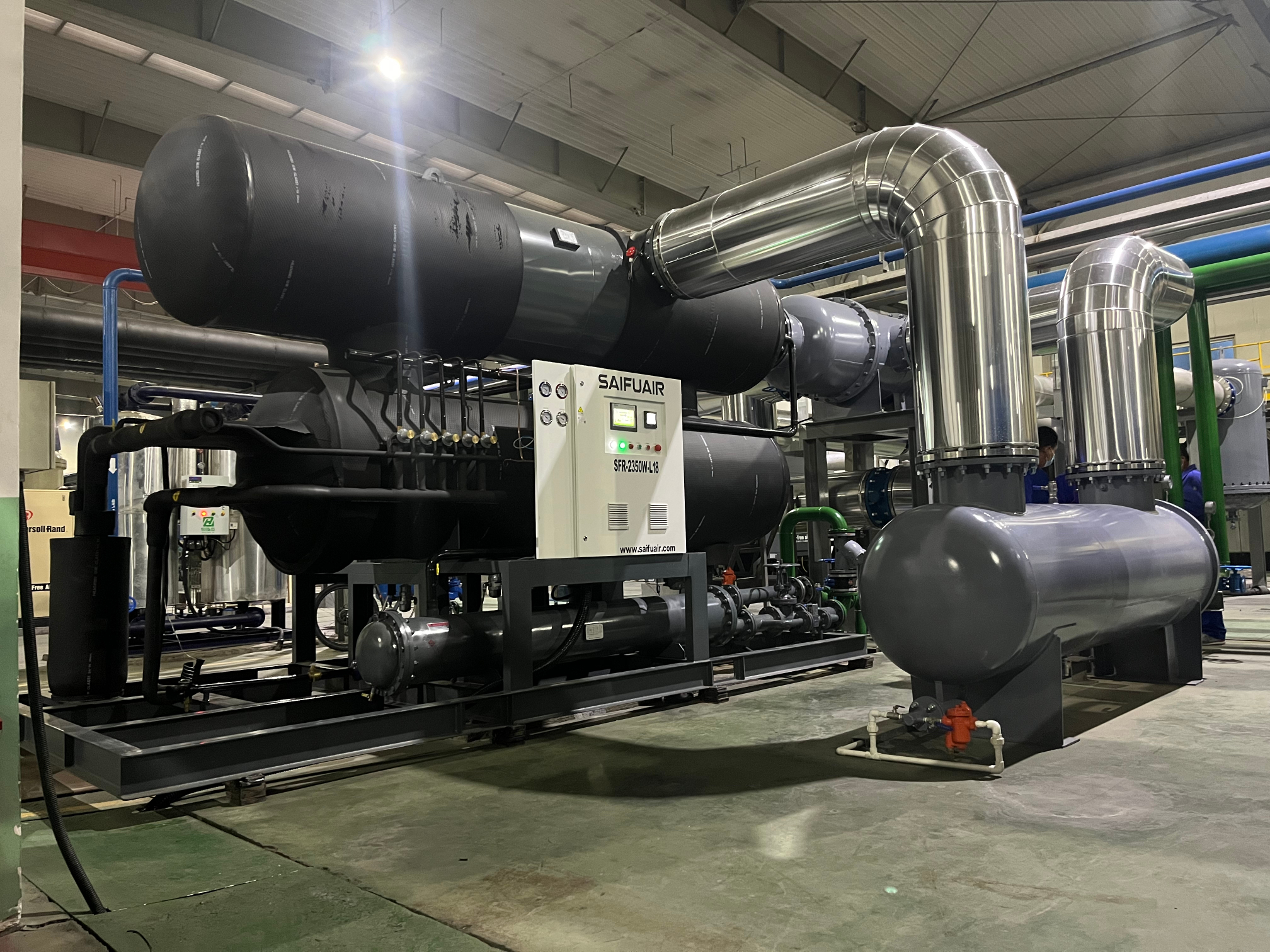 高溫天氣大型紡織企業(yè)冷干機4300小時巡檢